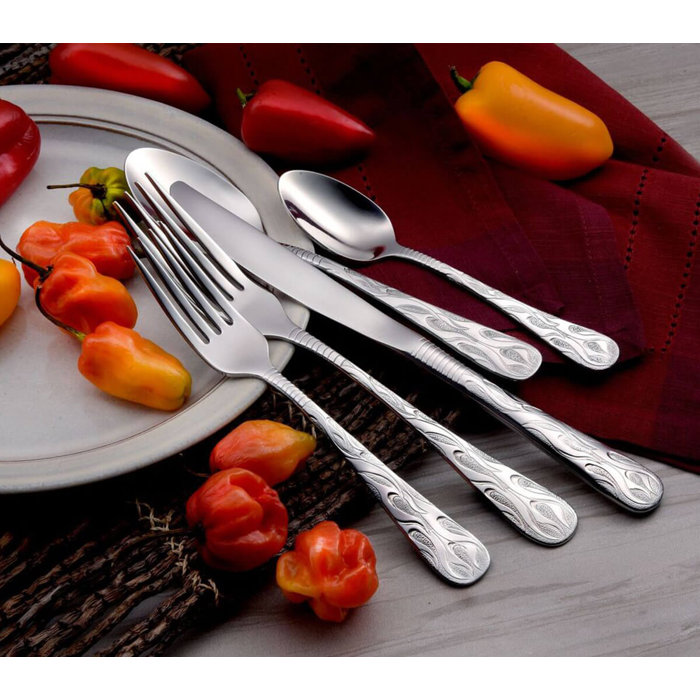 Liberty Tabletop Stainless Steel Flatware Set of 65 Wayfair